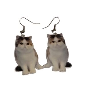 Cat earrings dangling